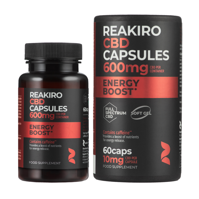 Energy Boost CBD Capsules 600mg CBD 60pcs